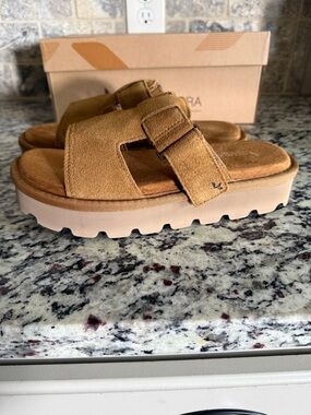 Koolaburra by Ugg W Tizz Slide Platform Sandals with Buckle Strap Size 7